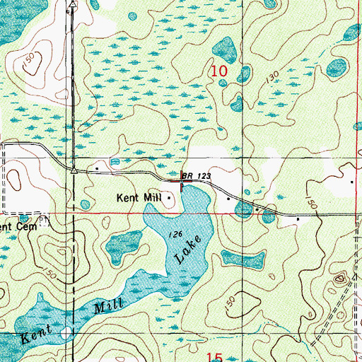 Topographic Map of Kent Mill, FL