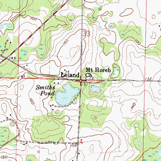 Topographic Map of Leland, FL