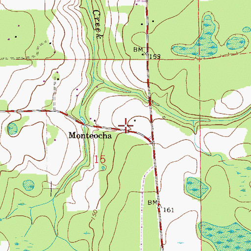 Topographic Map of Monteocha, FL