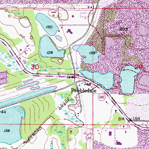 Topographic Map of Pebbledale, FL