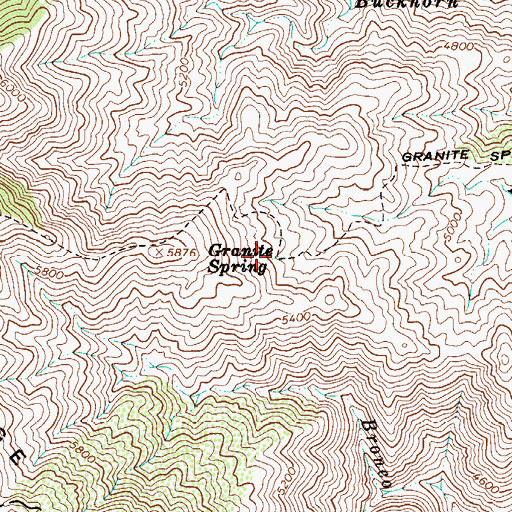 Topographic Map of Granite Spring, AZ