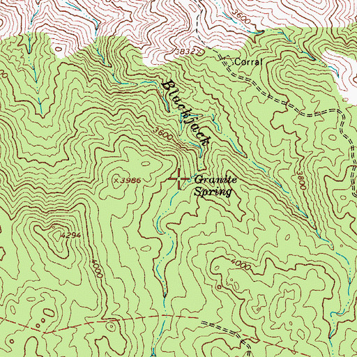Topographic Map of Granite Spring, AZ