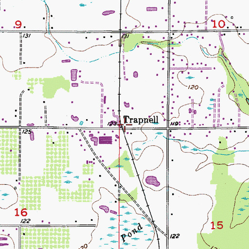 Topographic Map of Trapnell, FL