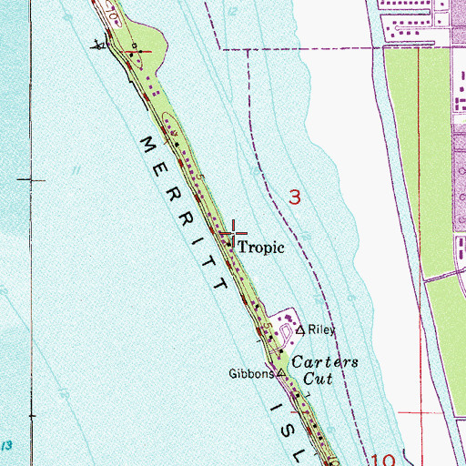 Topographic Map of Tropic, FL