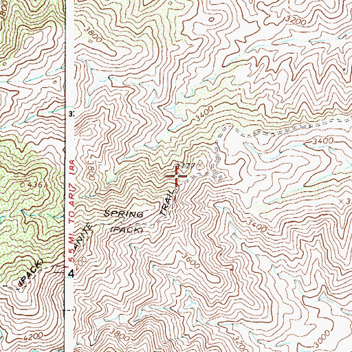 Topographic Map of Granite Spring Trail, AZ