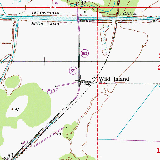 Topographic Map of Wild Island, FL