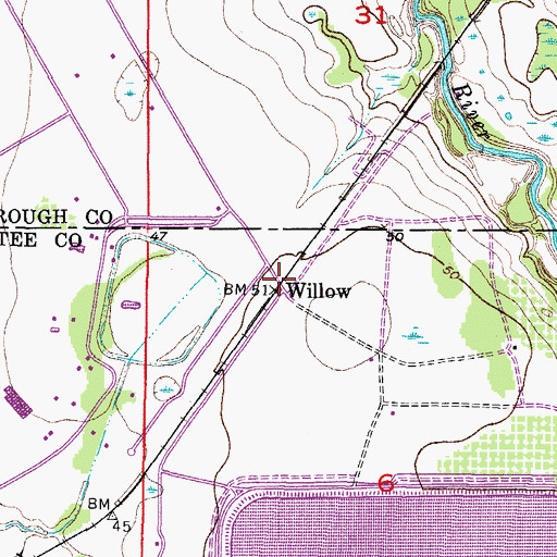 Topographic Map of Willow, FL