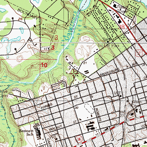 Topographic Map of Triumph Church, FL