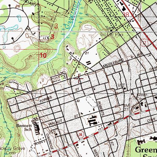 Topographic Map of Sunshine Holiness Church, FL