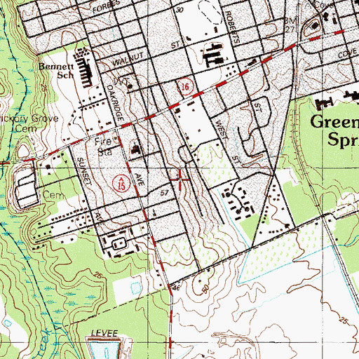 Topographic Map of Christian Fellowship Church, FL