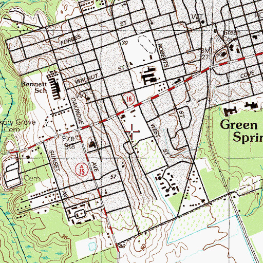 Topographic Map of House of Worship Church, FL