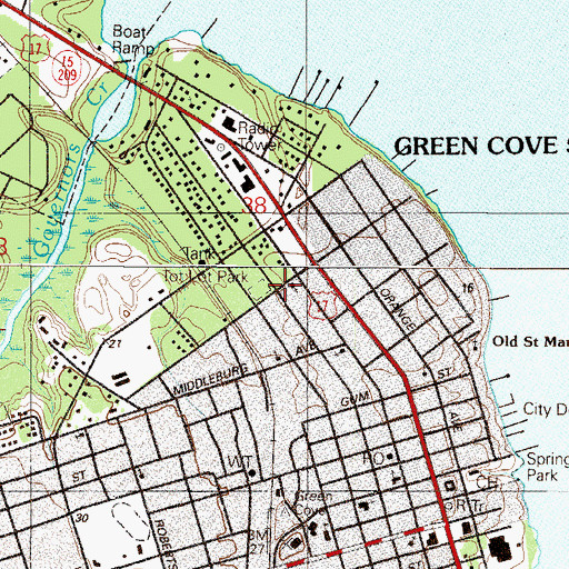 Topographic Map of Mount Zion Church, FL