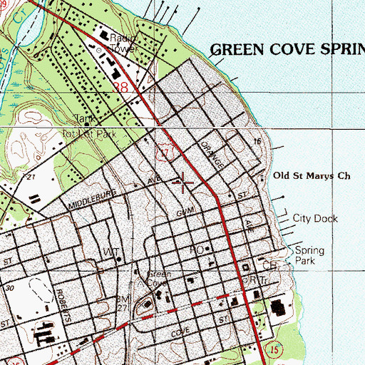 Topographic Map of First African Church, FL