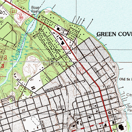 Topographic Map of Tot Lot Park, FL