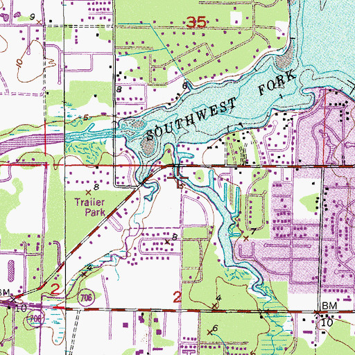 Topographic Map of WJTS, FL