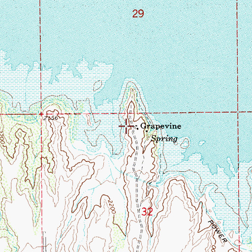 Topographic Map of Grapevine, AZ