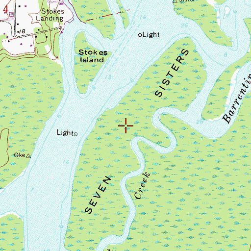 Topographic Map of Trout Island, FL