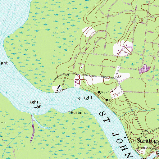Topographic Map of Possum Bluff, FL