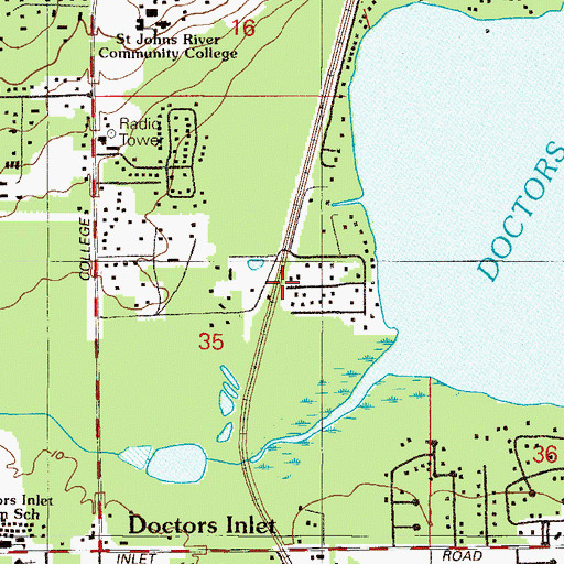 Topographic Map of Peoria Siding, FL