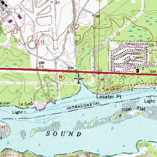 Topographic Map of Kohler Bayou, FL