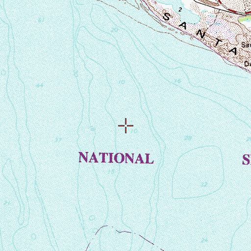 Topographic Map of Middle Ground, FL