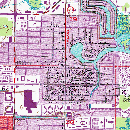 Topographic Map of Rio Vista, FL