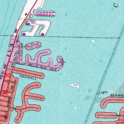 Topographic Map of Howard Point, FL
