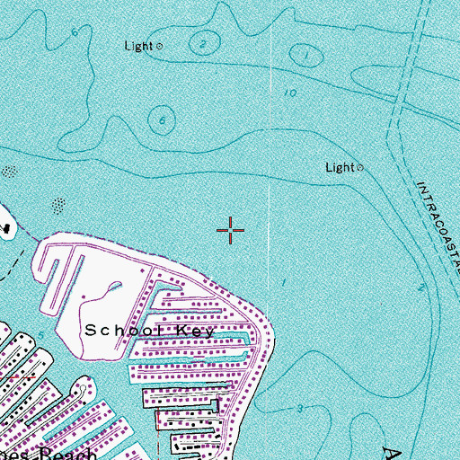 Topographic Map of Key ROyale Bar, FL