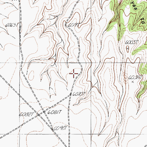 Topographic Map of Cinyon Otah, AZ