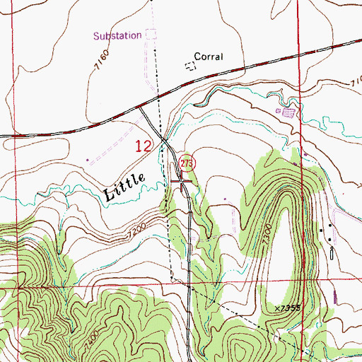 Topographic Map of Grapevine Creek, AZ