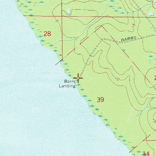 Topographic Map of Barrs Landing, FL