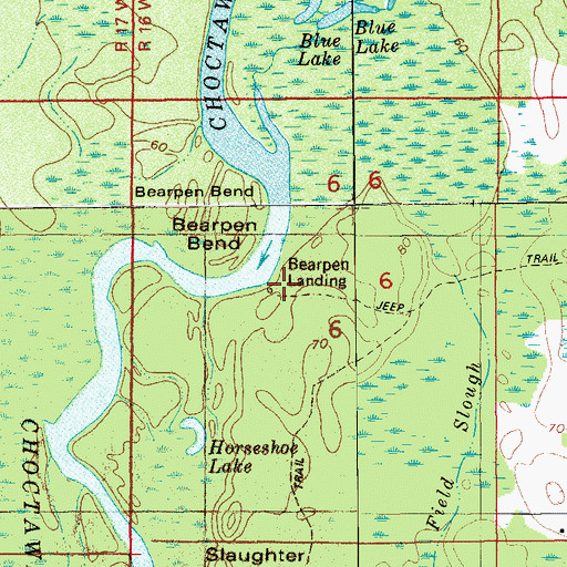 Topographic Map of Bearpen Landing, FL