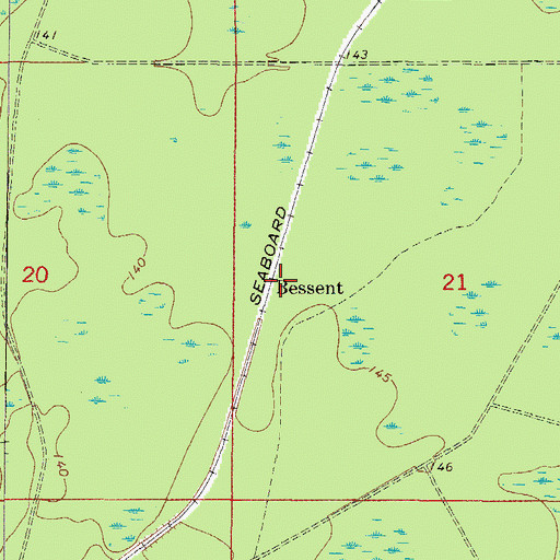 Topographic Map of Bessent, FL