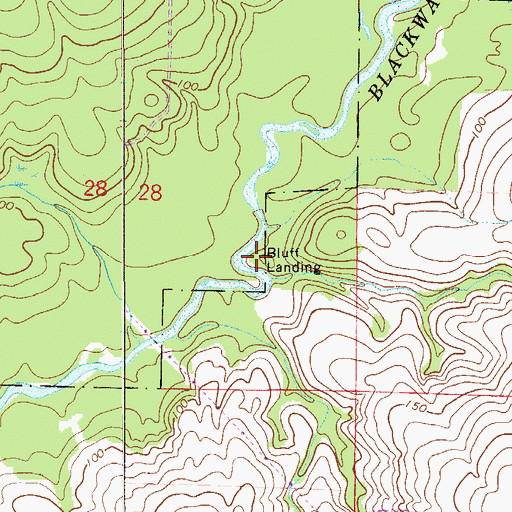 Topographic Map of Bluff Landing, FL
