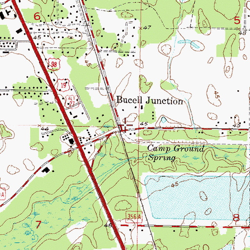 Topographic Map of Bucell Junction, FL