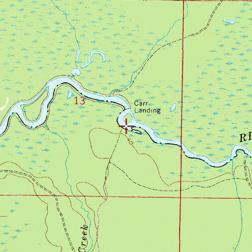 Topographic Map of Carr Landing, FL