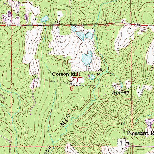 Topographic Map of Cosson Mill, FL