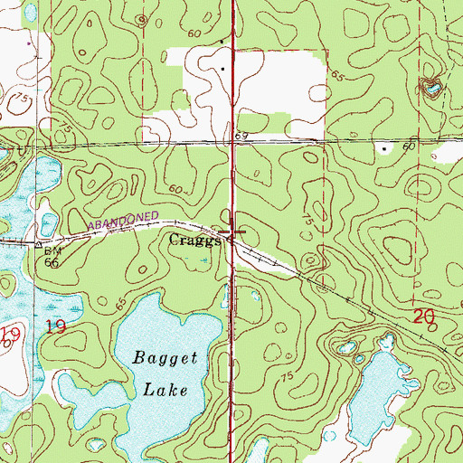 Topographic Map of Craggs, FL