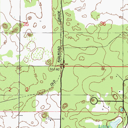 Topographic Map of Early Bird, FL