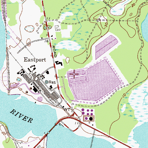 Topographic Map of Eastport, FL