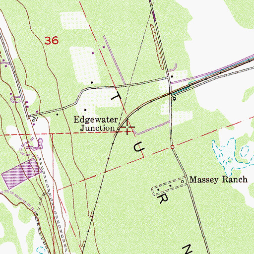 Topographic Map of Edgewater Junction, FL