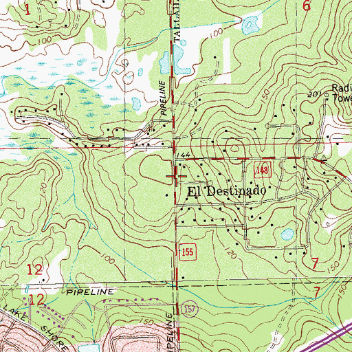 Topographic Map of El Destinado, FL