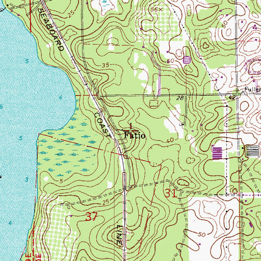 Topographic Map of Fatio, FL