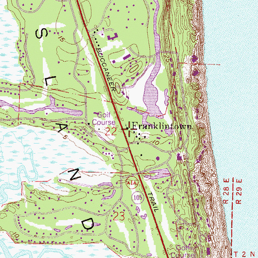 Topographic Map of Franklintown, FL