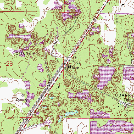 Topographic Map of Haile, FL