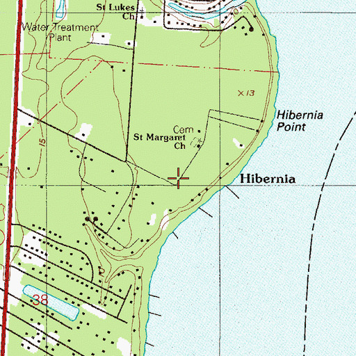 Topographic Map of Hibernia, FL