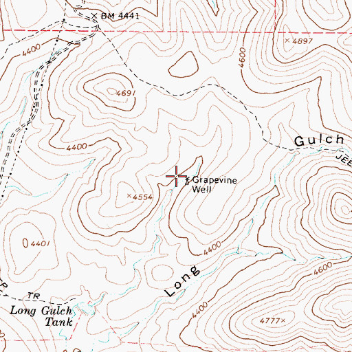 Topographic Map of Grapevine Well, AZ