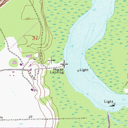 Topographic Map of Horse Landing, FL