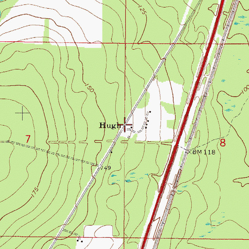 Topographic Map of Hugh, FL