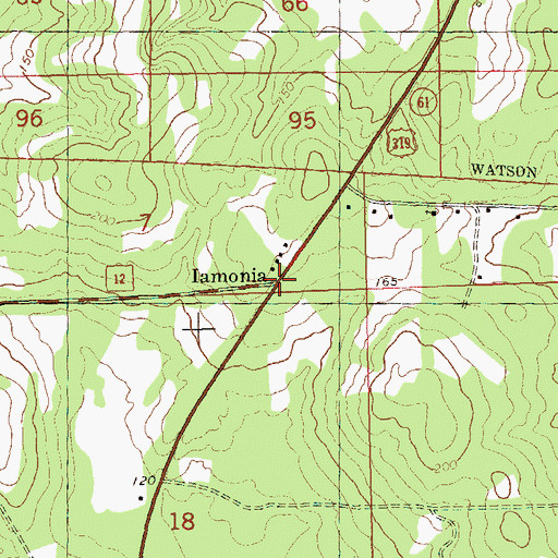 Topographic Map of Iamonia, FL